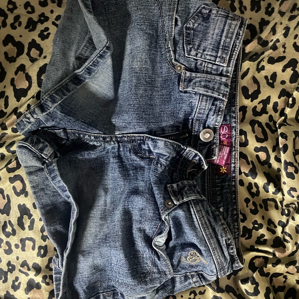 SO Mid-Dark Blue Denim Shorts